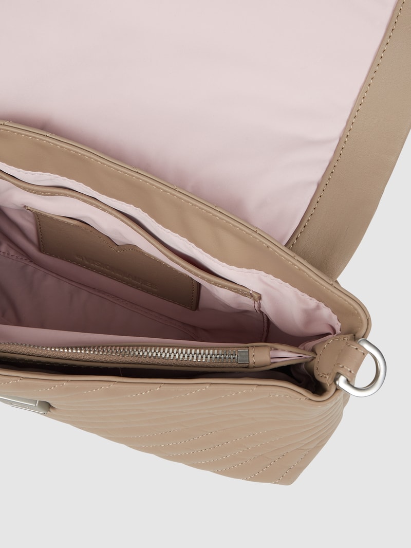 Crossbody Bag aus Leder Modell 'Coco' in stein