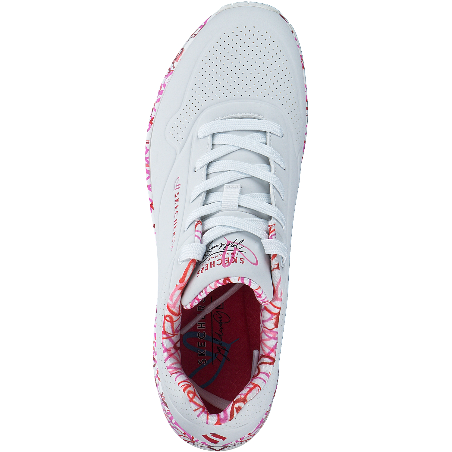 Skechers 155506, Sneakers Low, Damen, WRPK white/red/pink