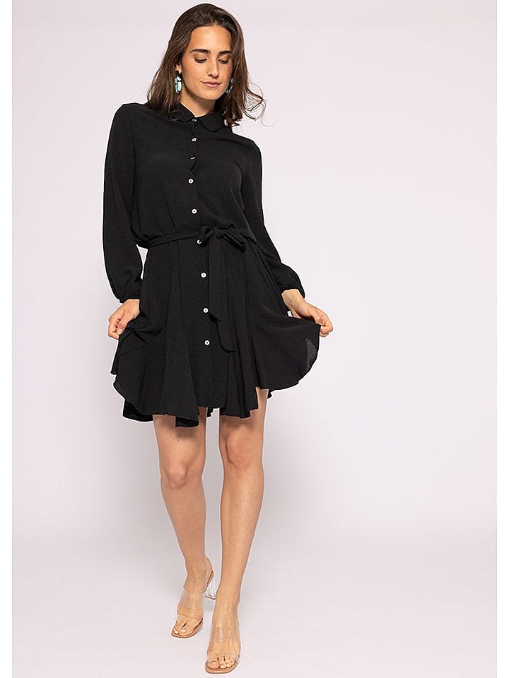 SASSYCLASSY Hemdkleid in Schwarz günstig kaufen L