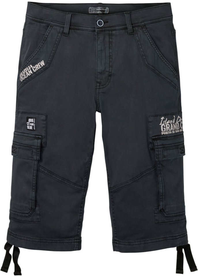 Long-Bermuda mit Cargotaschen, Regular Fit