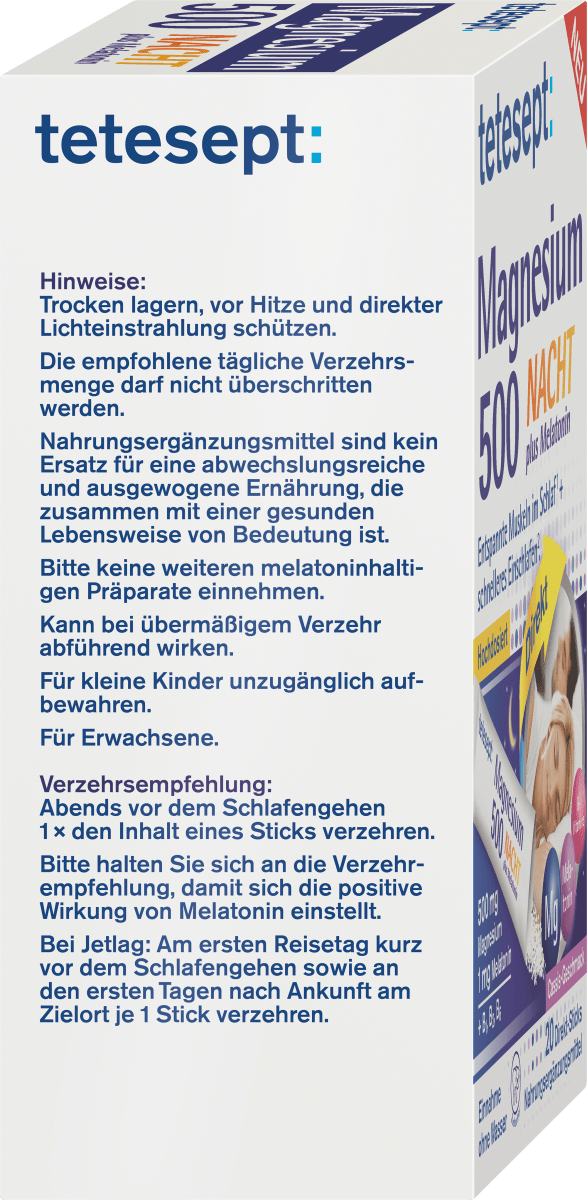 Magnesium Nacht plus Melatonin Direkt Sticks 20 St, 36 g