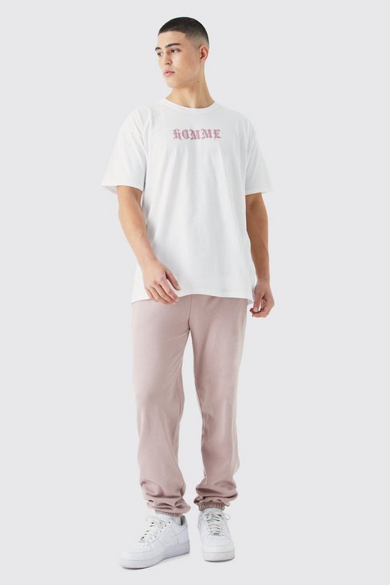 Oversize Jogginghose mit Gothic Print