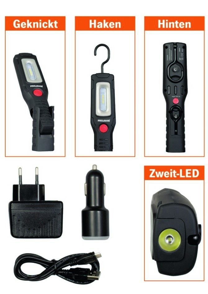 Projahn 398252 PROJAHN LED visokoefikasna radionička lampa PJ-AL250, punjiva