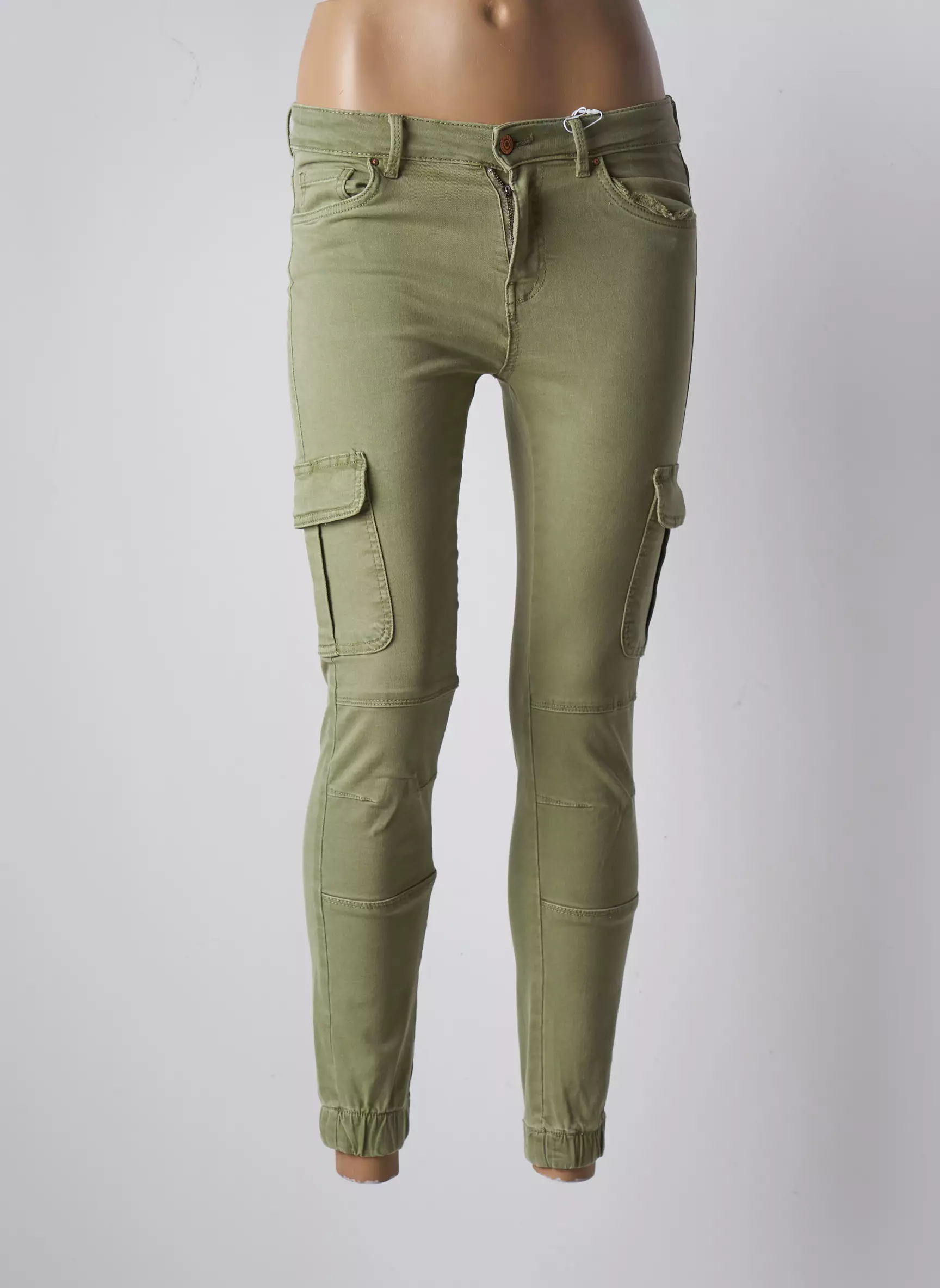 Only Pantalons Cargo Femme couleur vert