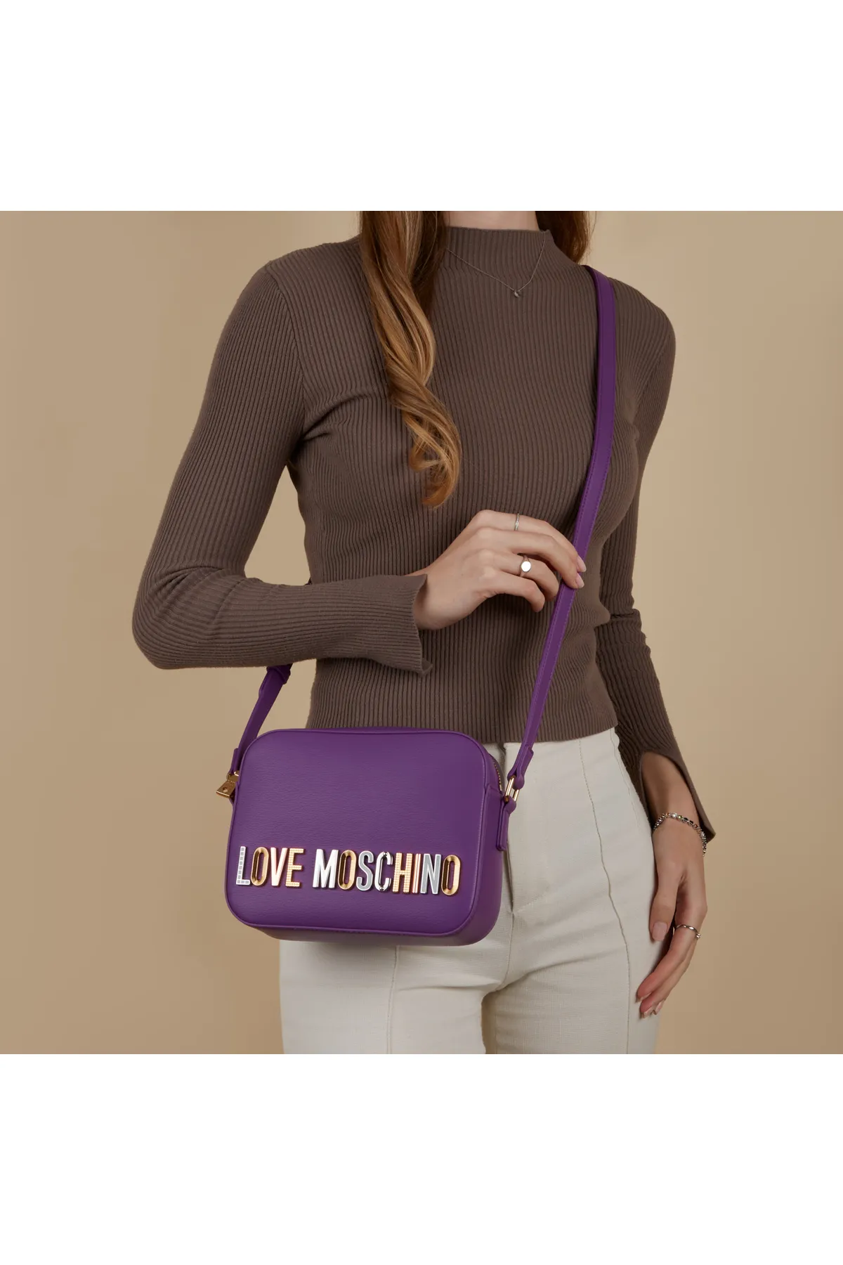 1'ASLAN  Love Moschino Damen Umhängetasche Violett Jc4304pp0ikn0650