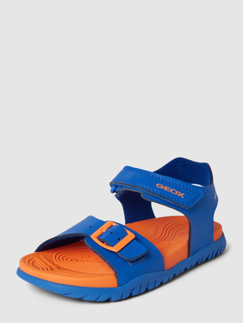 Sandalen mit Label-Detail Modell 'FUSBETTO' in blau