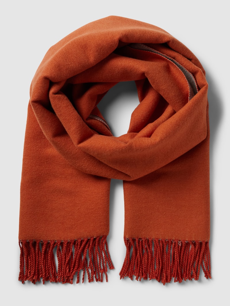 Schal mit Ausfransungen in orange