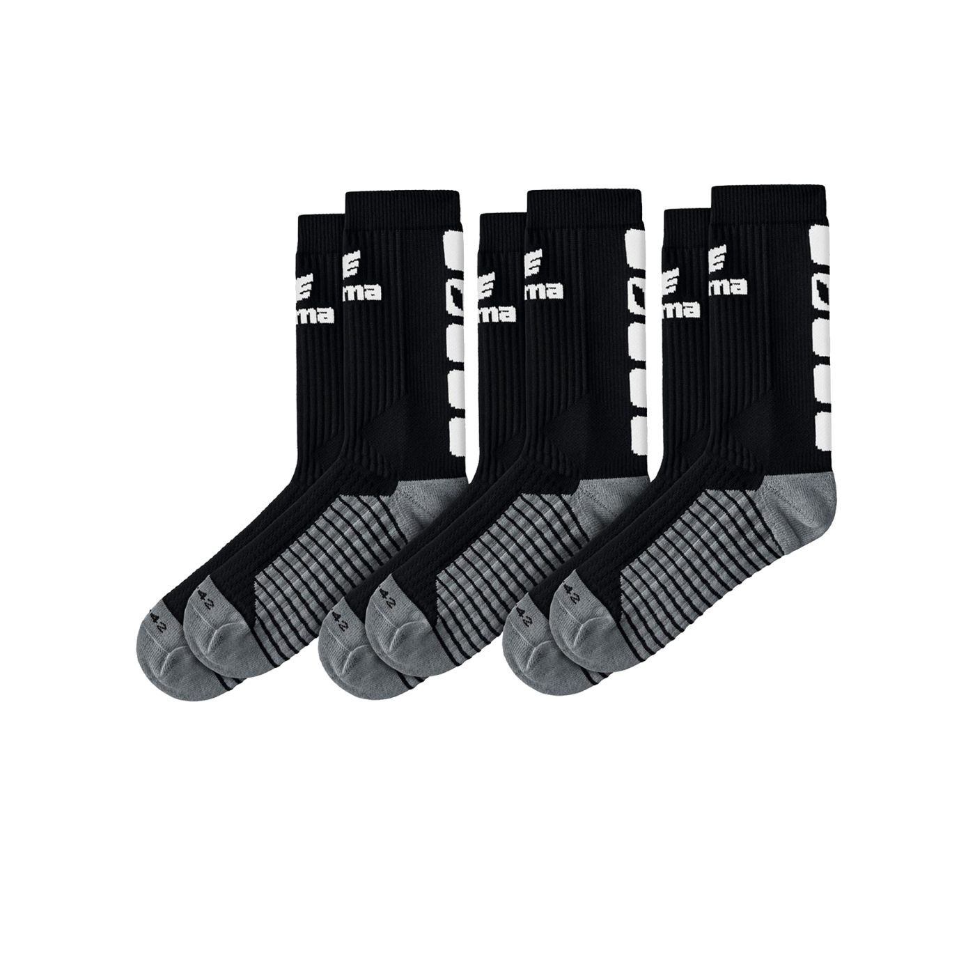 Erima 3-Pack CLASSIC 5-C Socken Schwarz Weiss