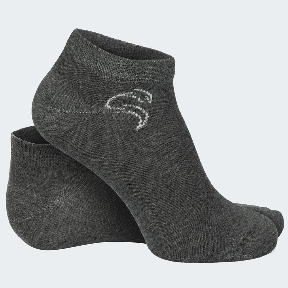 Black Snake 3-Pack Grey Smooth Style Sneakersocken