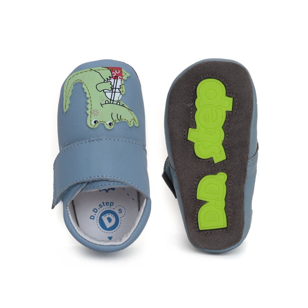D.D.Step K1596-41603 blaue Barfußkrabbelschuhe