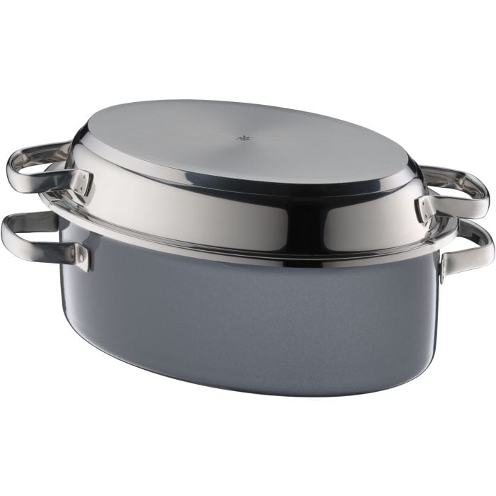 Fusiontec Mineral Multi-BrÄter mit Edelstahldeckel, 38 cm, Platinum