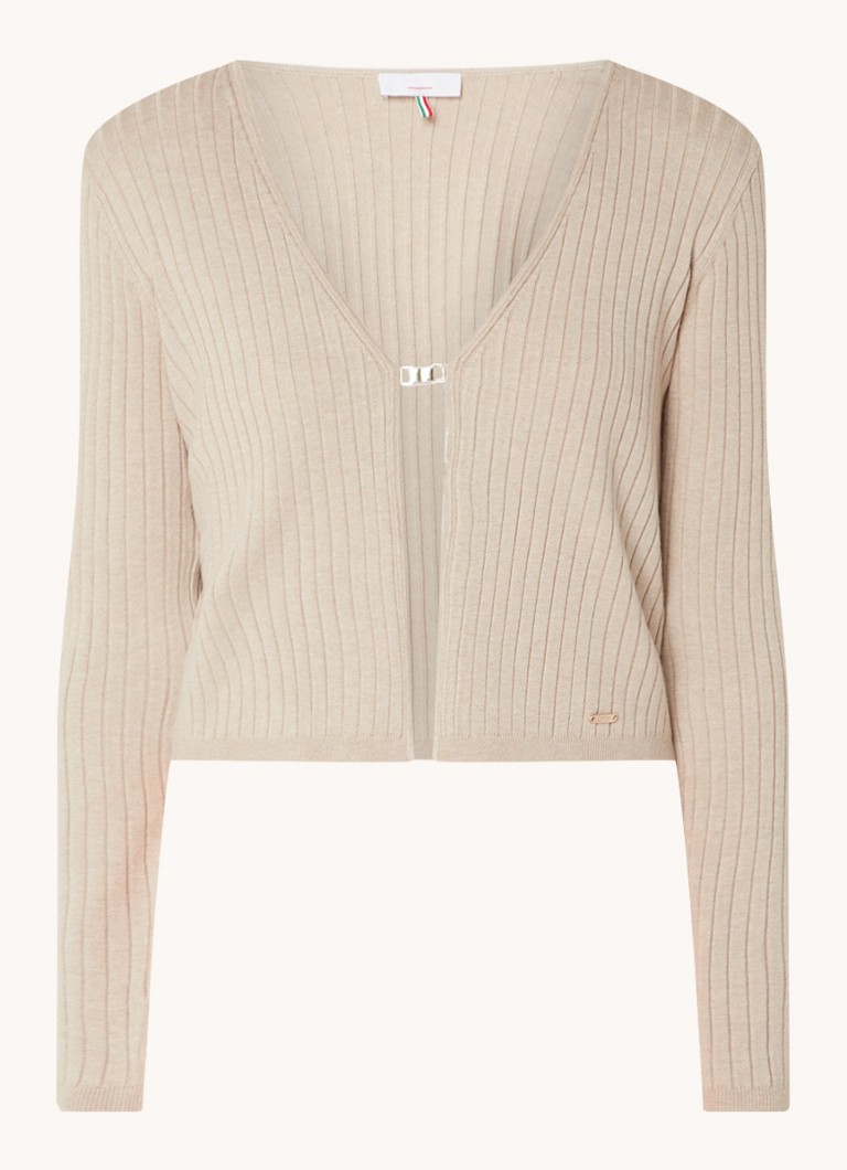 Cardigan scurt Cinque Ciada din tricot fin cu textură striată