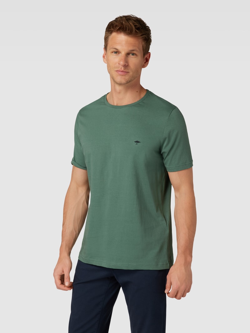T-Shirt mit Rundhalsausschnitt in schilf