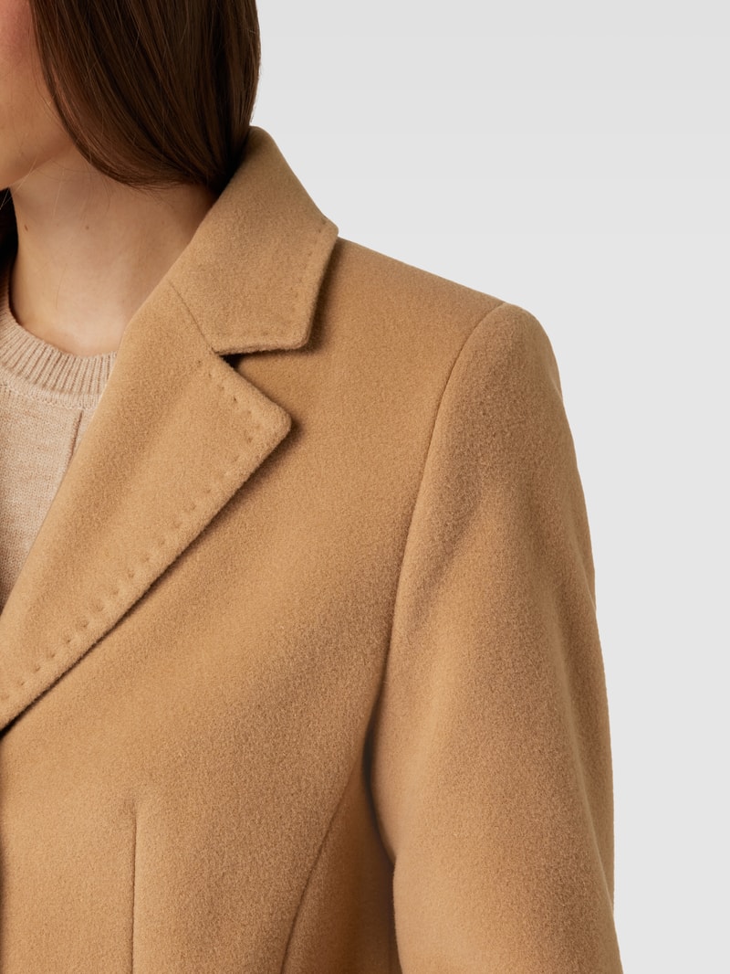 Mantel mit Reverskragen in camel