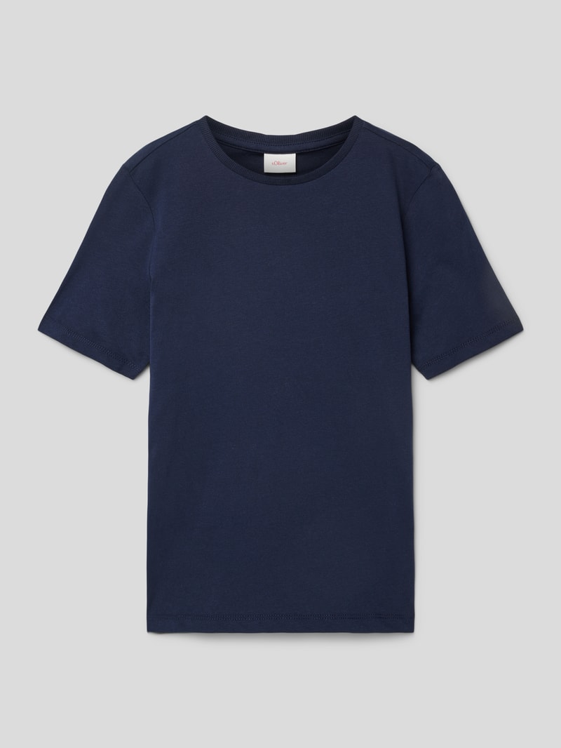 T-Shirt mit Motiv-Print in marineblau