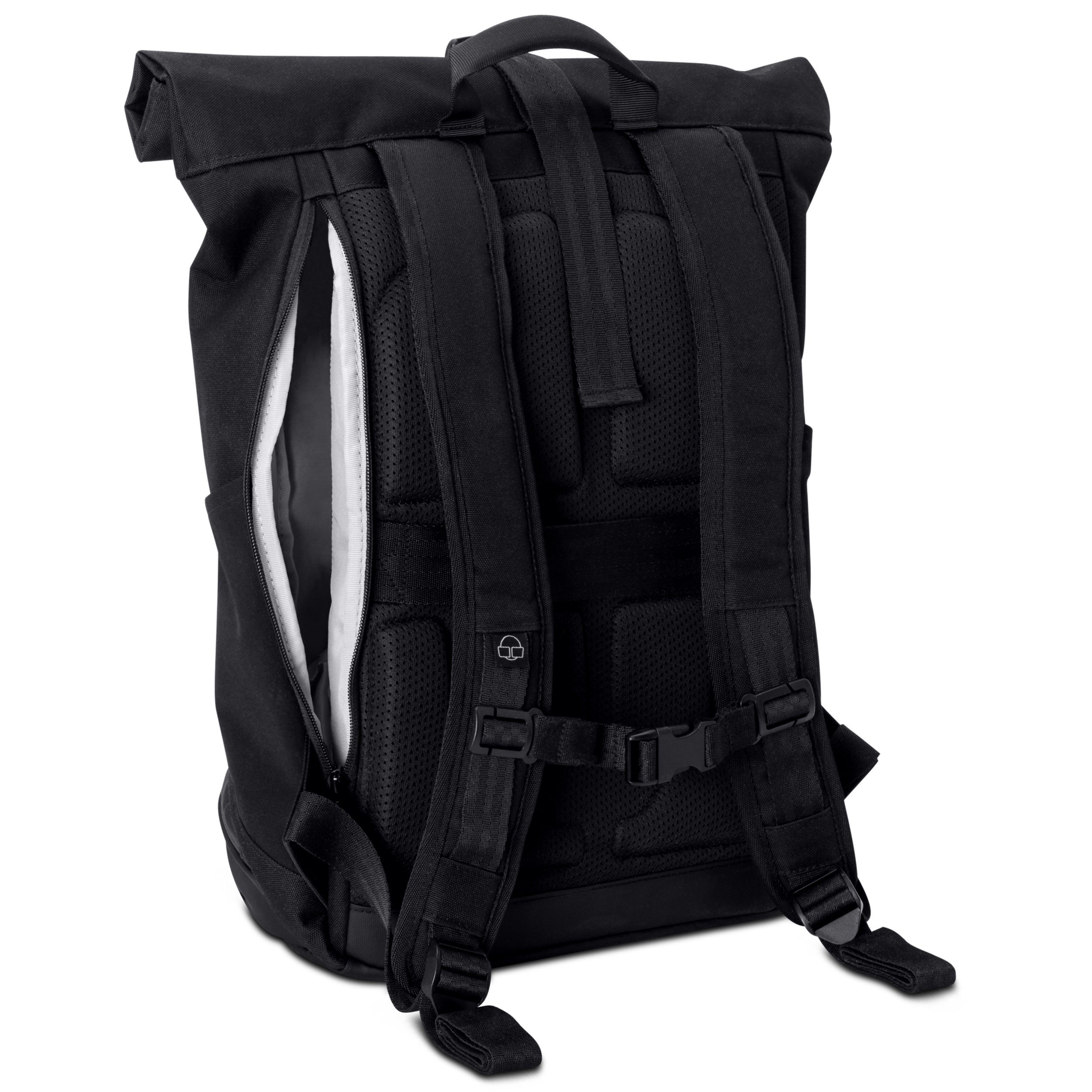 Johnny Urban Cityrucksack Allen Medium, Rolltop Damen Herren, Laptop Fach, Wasserabweisend