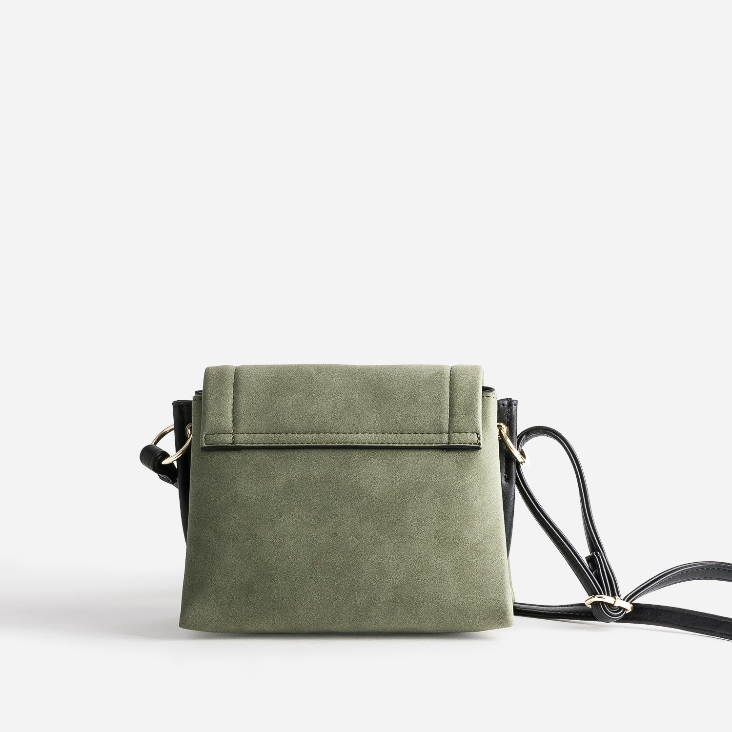 Petit sac à main kaki suédé