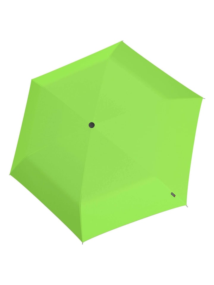 Knirps U.200 Ultra Light Duomatic - Taschenschirm Regenschirm (black with rose coating) in neon green günstig kaufen onesize