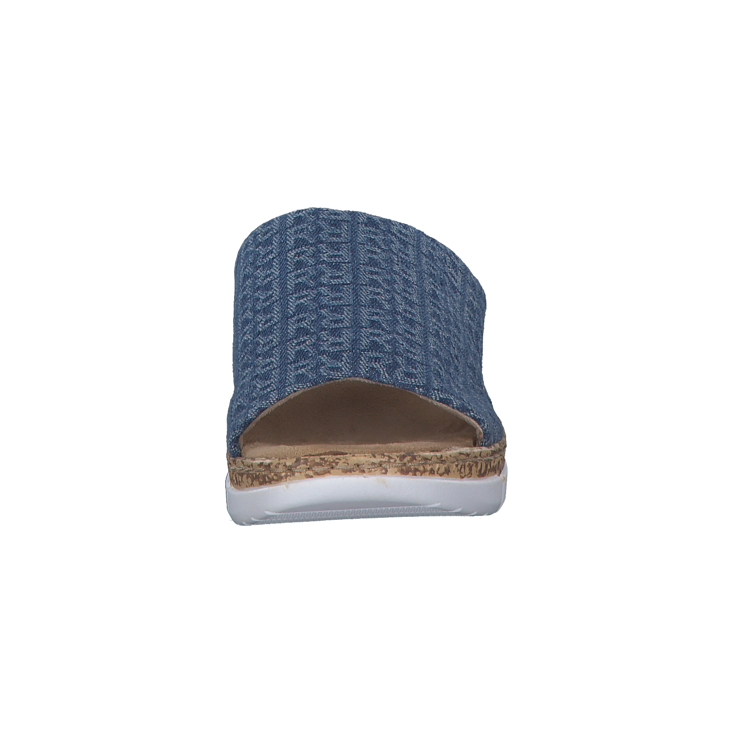 Rieker V2377, Plateau-Pantoletten, Damen, Blau