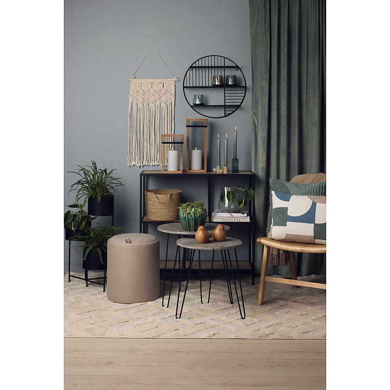 Home Vegghylle ø 50x10 cm metall sort