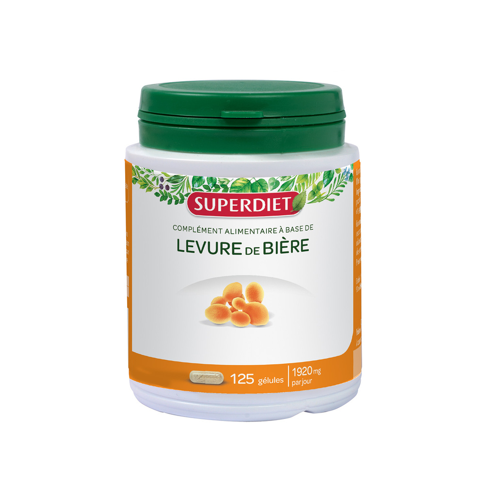 super diet SUPERDIET - LEVURE DE BIERE -  Beauté des cheveux et des ongles - 125 gélules 05 - COMPLEMENTS ALIMENTAIRES