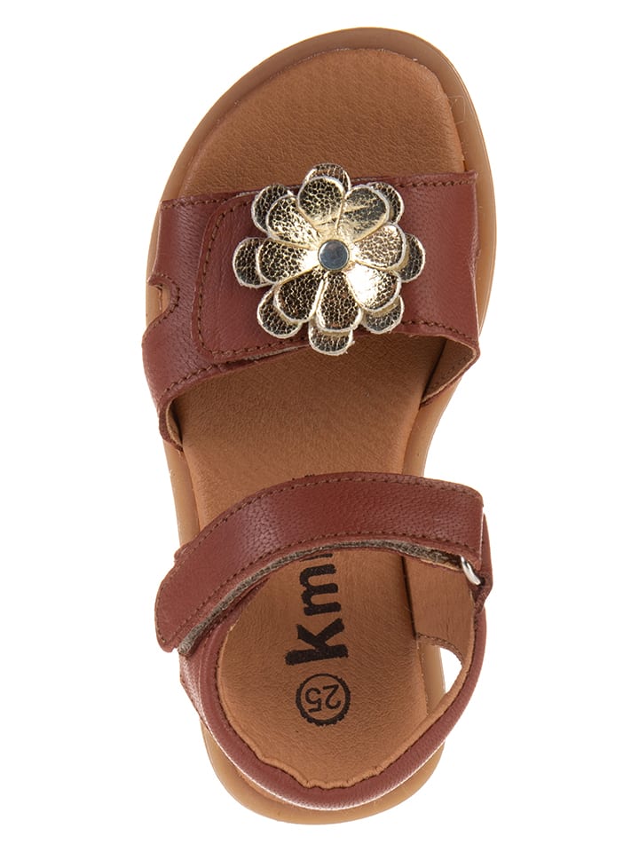 kmins Leder-Sandalen in Helbraun günstig kaufen