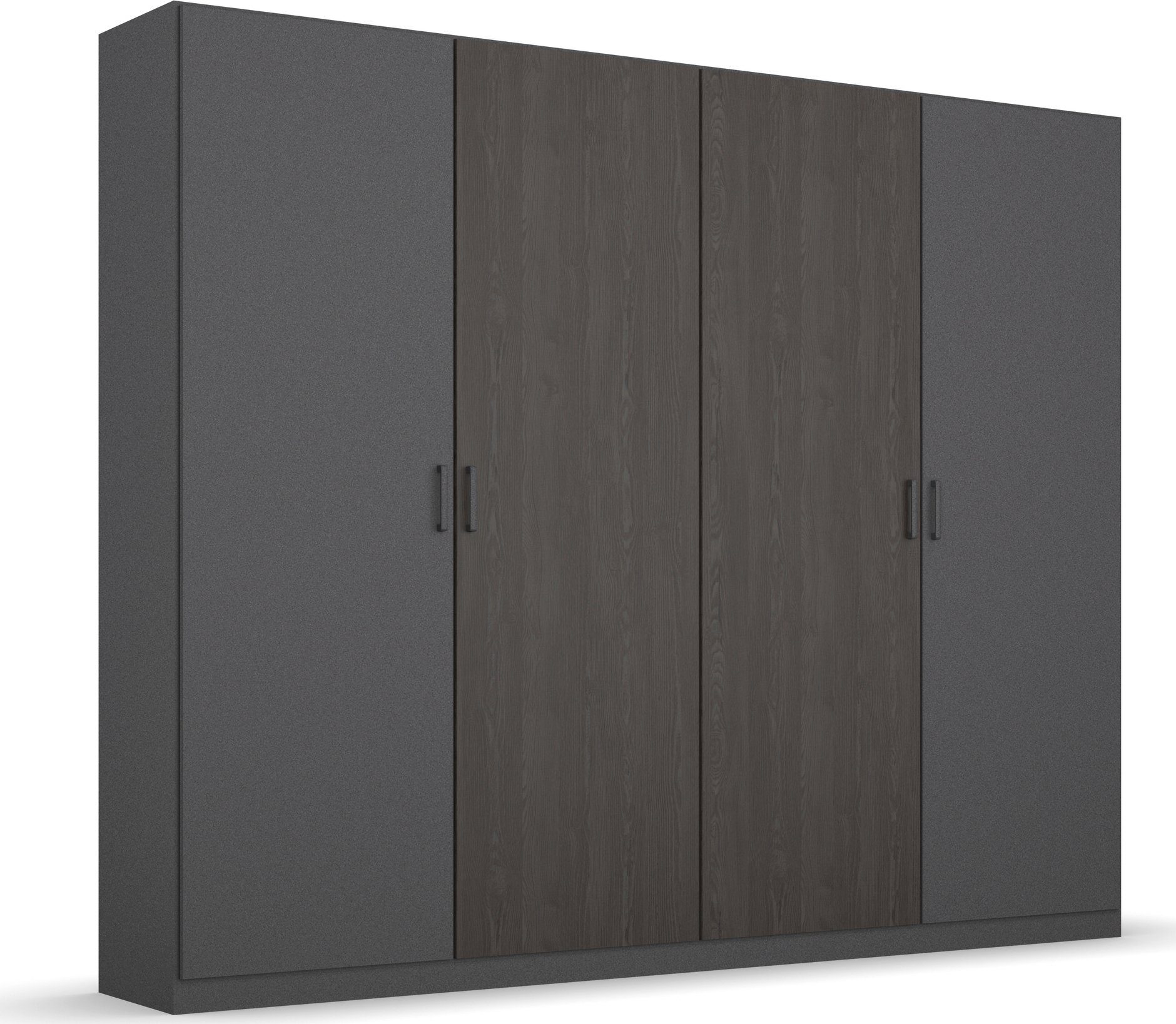 rauch Schlafzimmer-Set Miro, Drehtürenschrank in 2 Breiten, Bett in 2 Größen und 2 Hängenachttische
