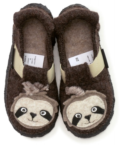 Nanga ~ Schurwoll Hausschuh ~ Shaggy Sloth (braun)