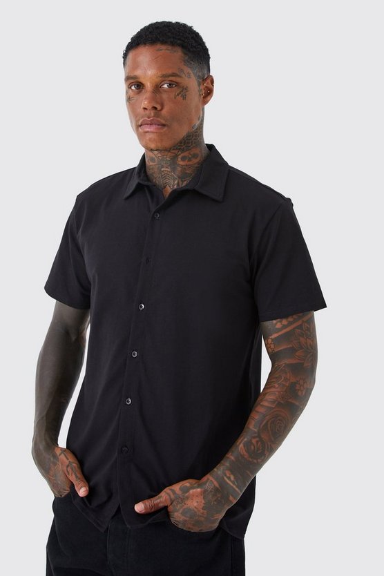Kurzärmliges Jersey-Hemd