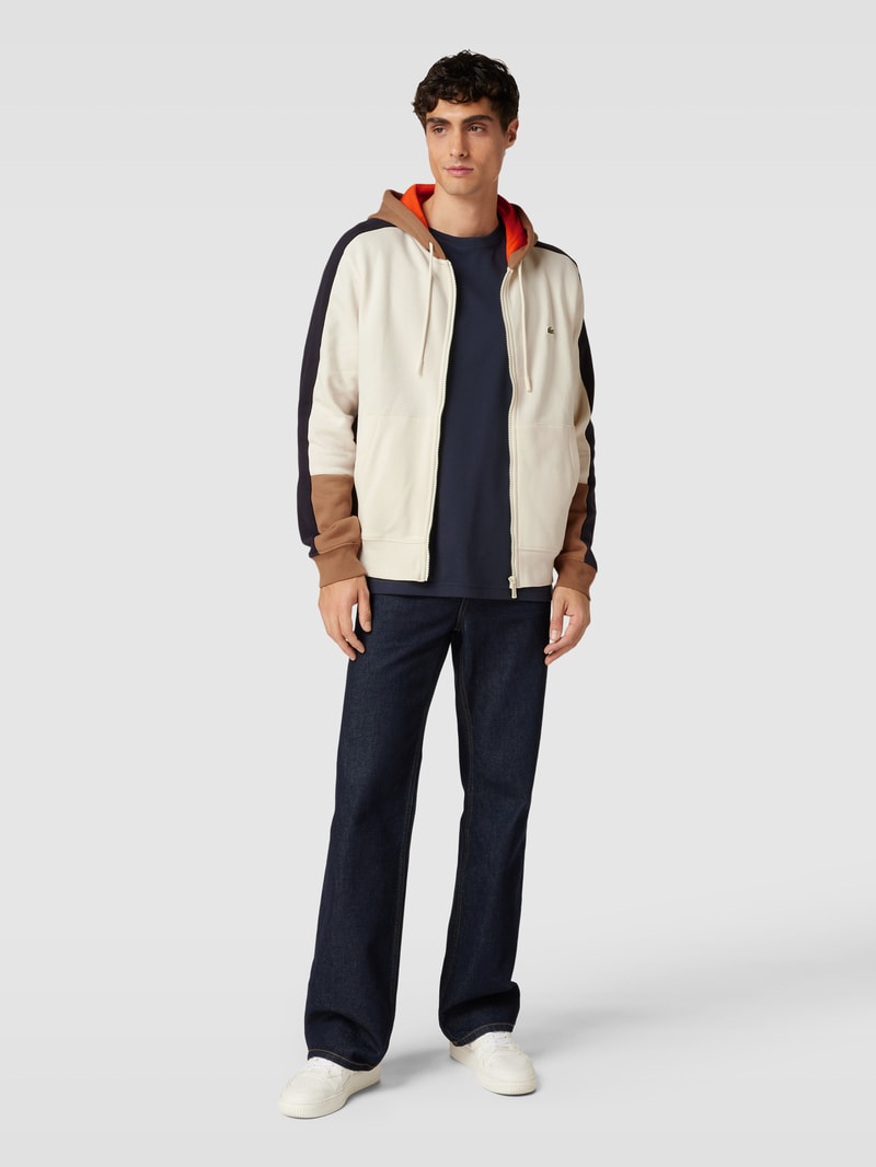 Sweatjacke mit Kapuze in offwhite