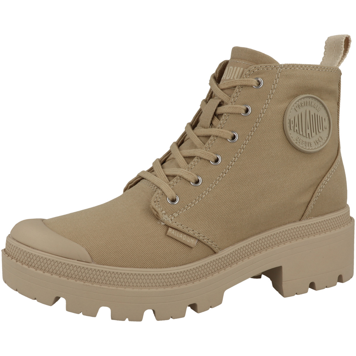 Palladium Pallabase Twill Schnürboots beige