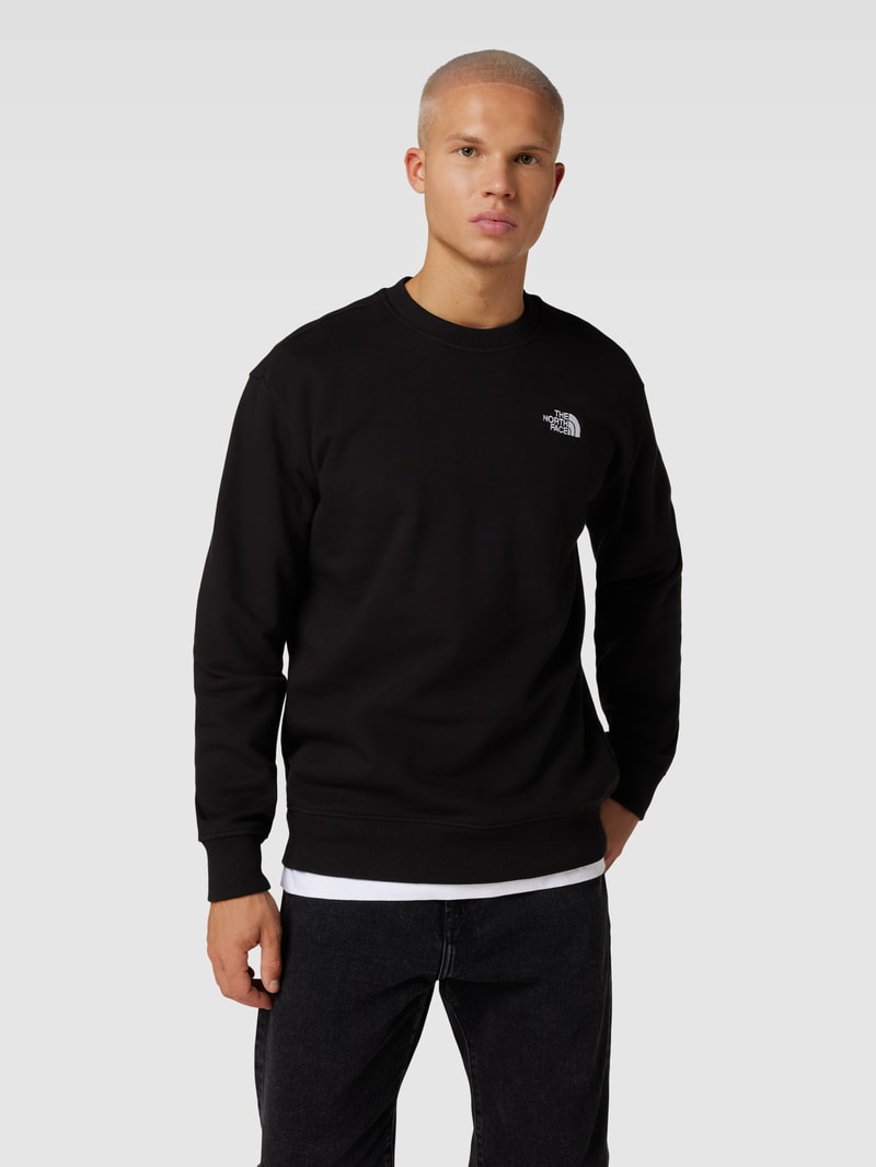 Sweatshirt mit Label-Stitching Modell 'ESSENTIAL' in schwarz