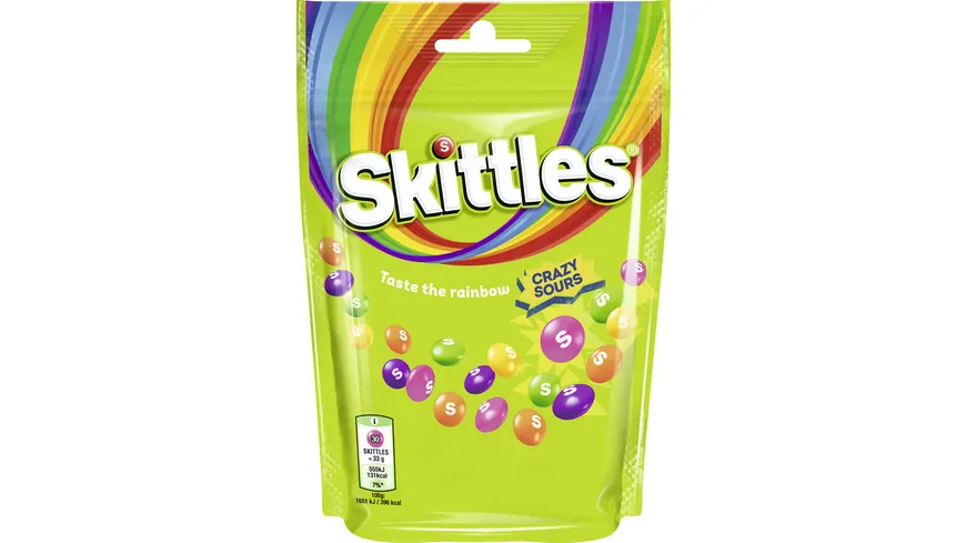 Skittles® Crazy Sours Kaubonbons 136 g