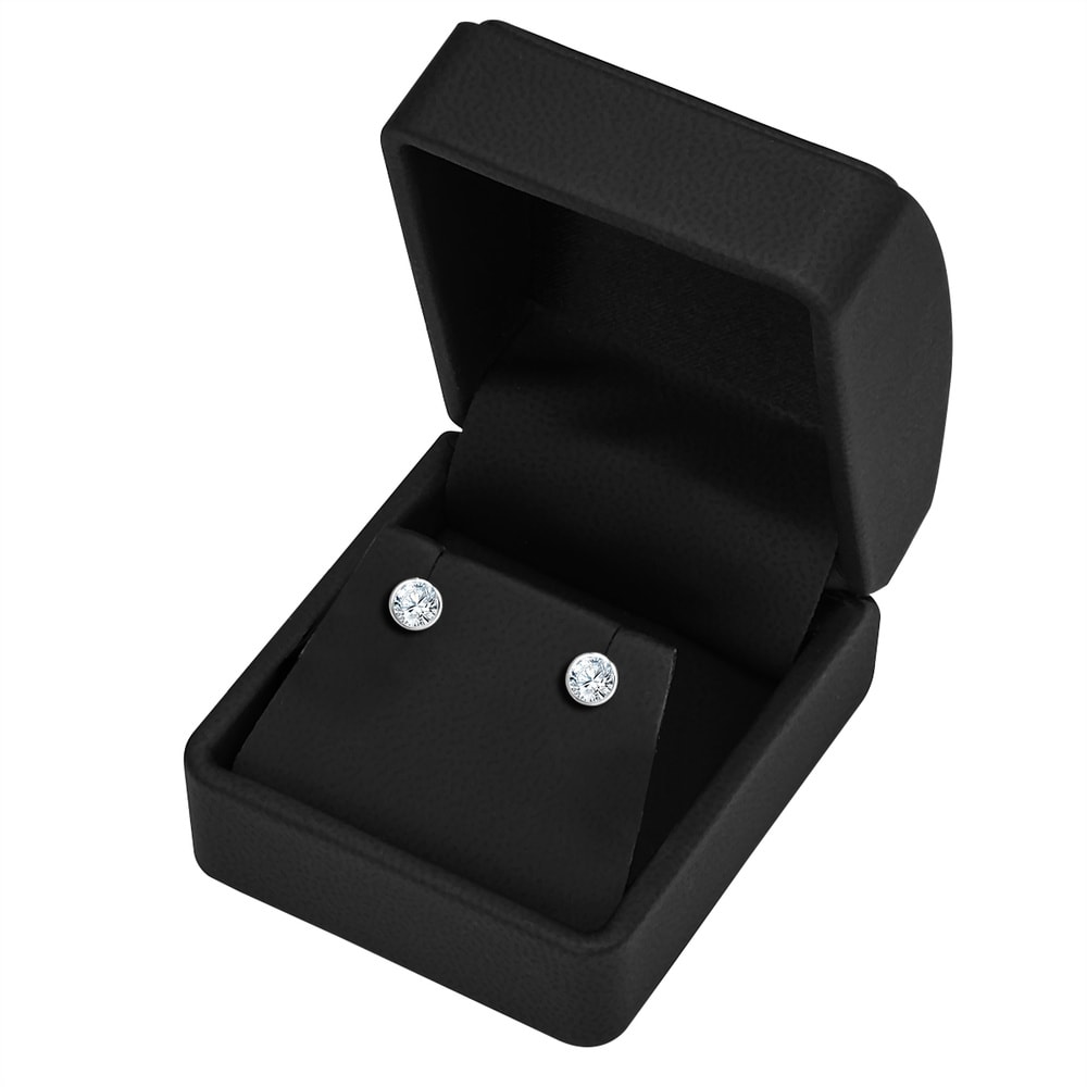 Trilani Puces d'oreille en diamant Argent sterling Lab Grown Diamond en Argent Boucles d'oreilles