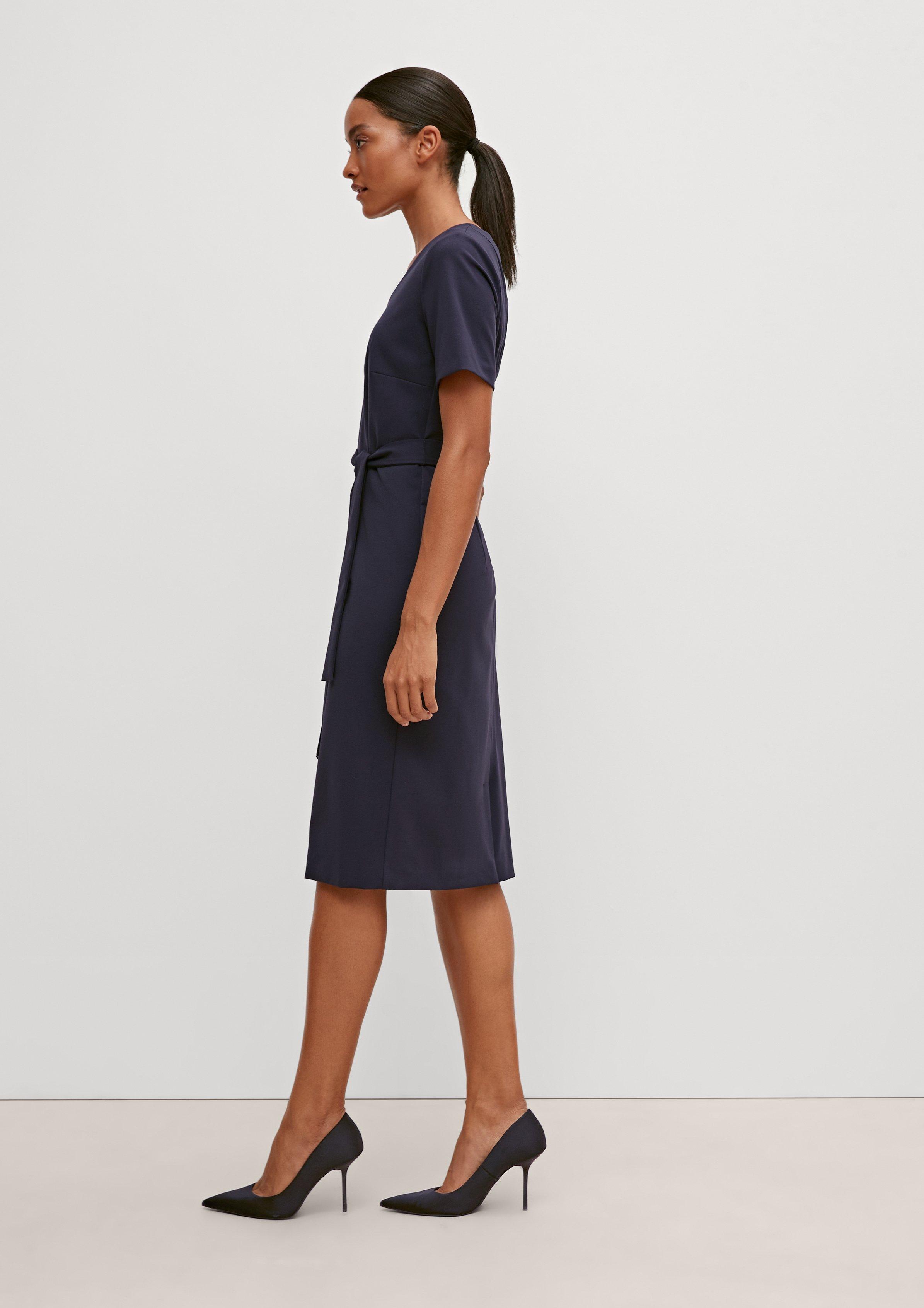 Etuikleid aus Tricotine-Stoff - navy