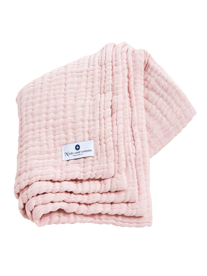 nordic coast company  Babydecke 4 in 1 groß in Rosa - 90 x 120 cm  günstig kaufen onesize