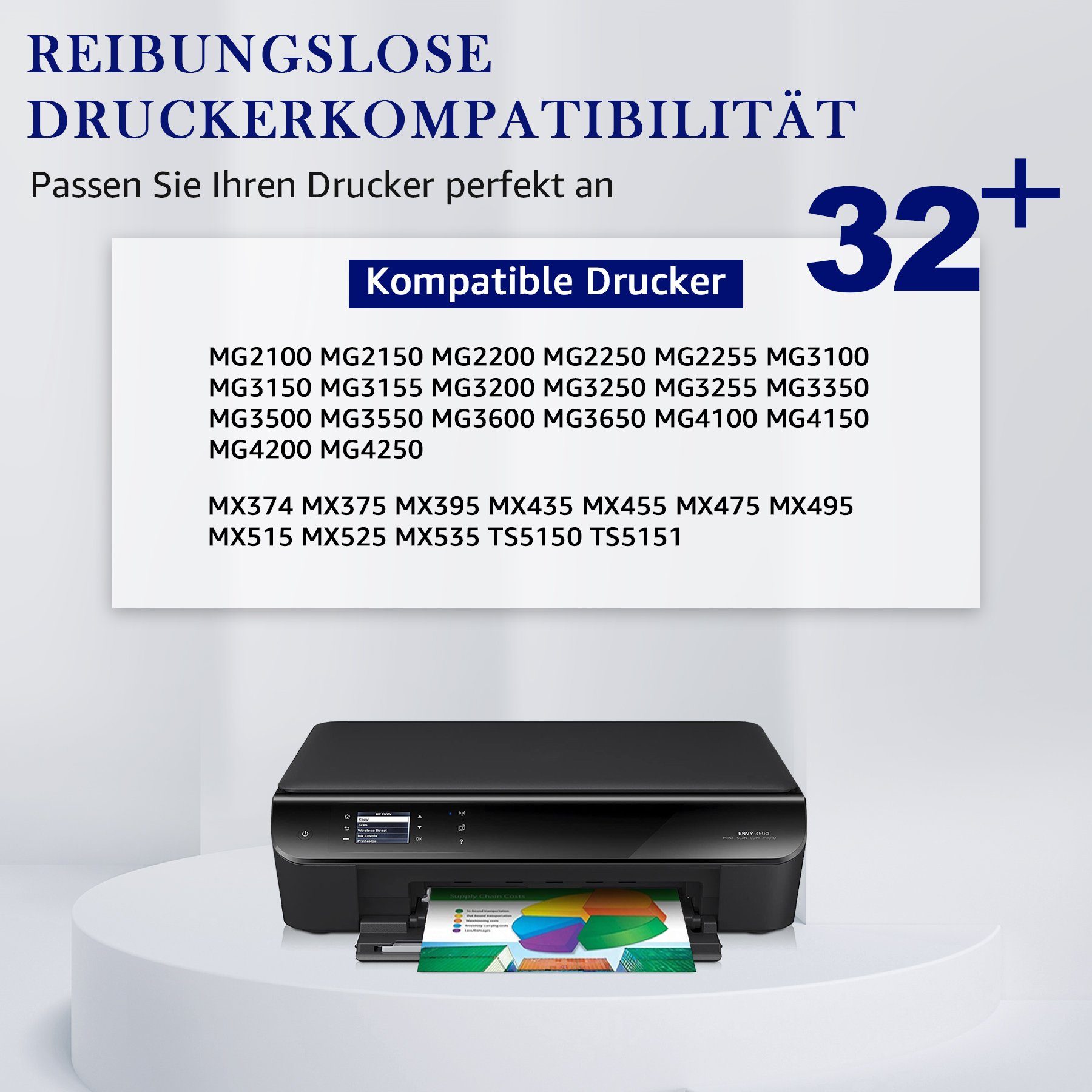 MOOHO 540XL PG-540XL Tintenpatrone (1x Schwarz+1x Farbe für Canon 540 xl 541 xl, Pixma MG2150 2250 4150 4250 MX375 395 435 455)