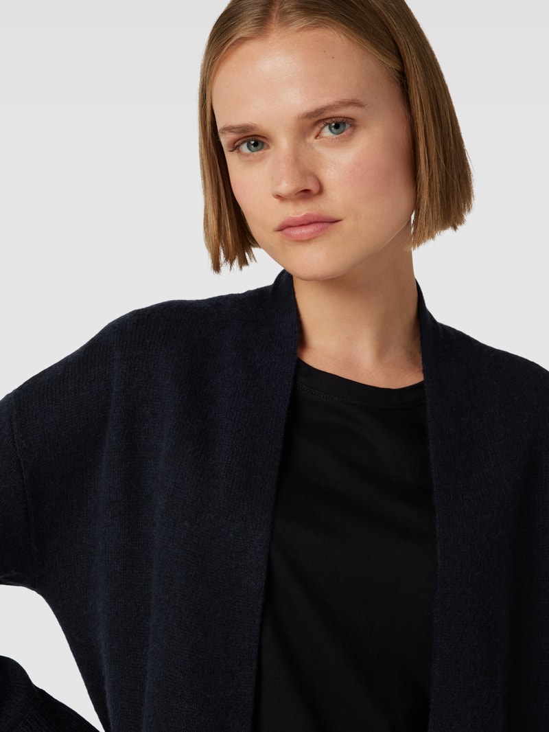 Strickcardigan mit offener Vorderseite in dunkelblau