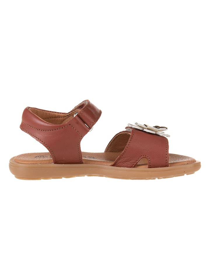 kmins Leder-Sandalen in Helbraun günstig kaufen