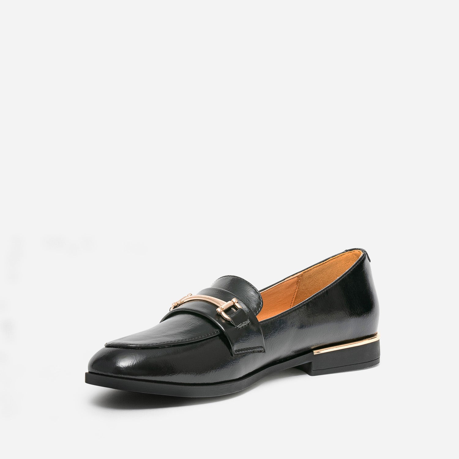 Mocassin noir détails dorés