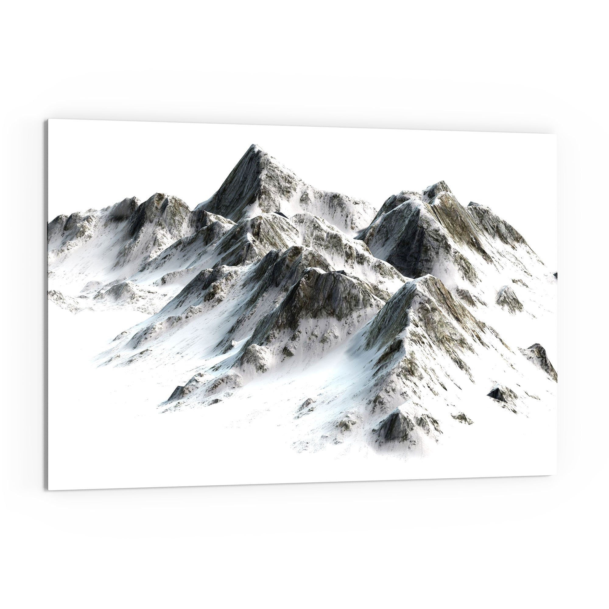 DEQORI Küchenrückwand 'Verschneites Bergmassiv', Glas Spritzschutz Badrückwand Herdblende