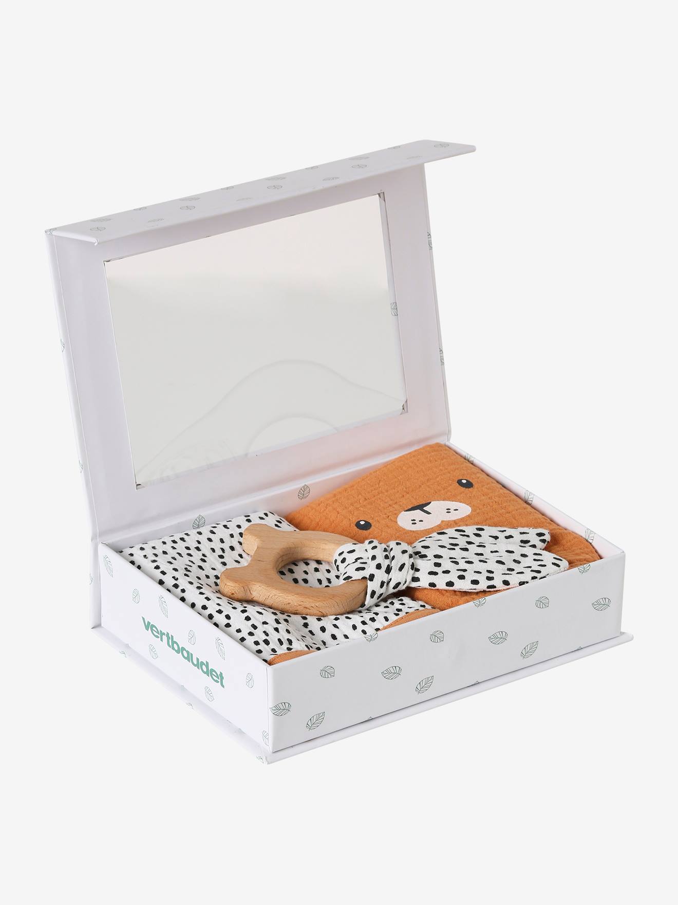 Vertbaudet Baby Geschenk-Set zur Geburt, personalisierbar Oeko-Tex - braun