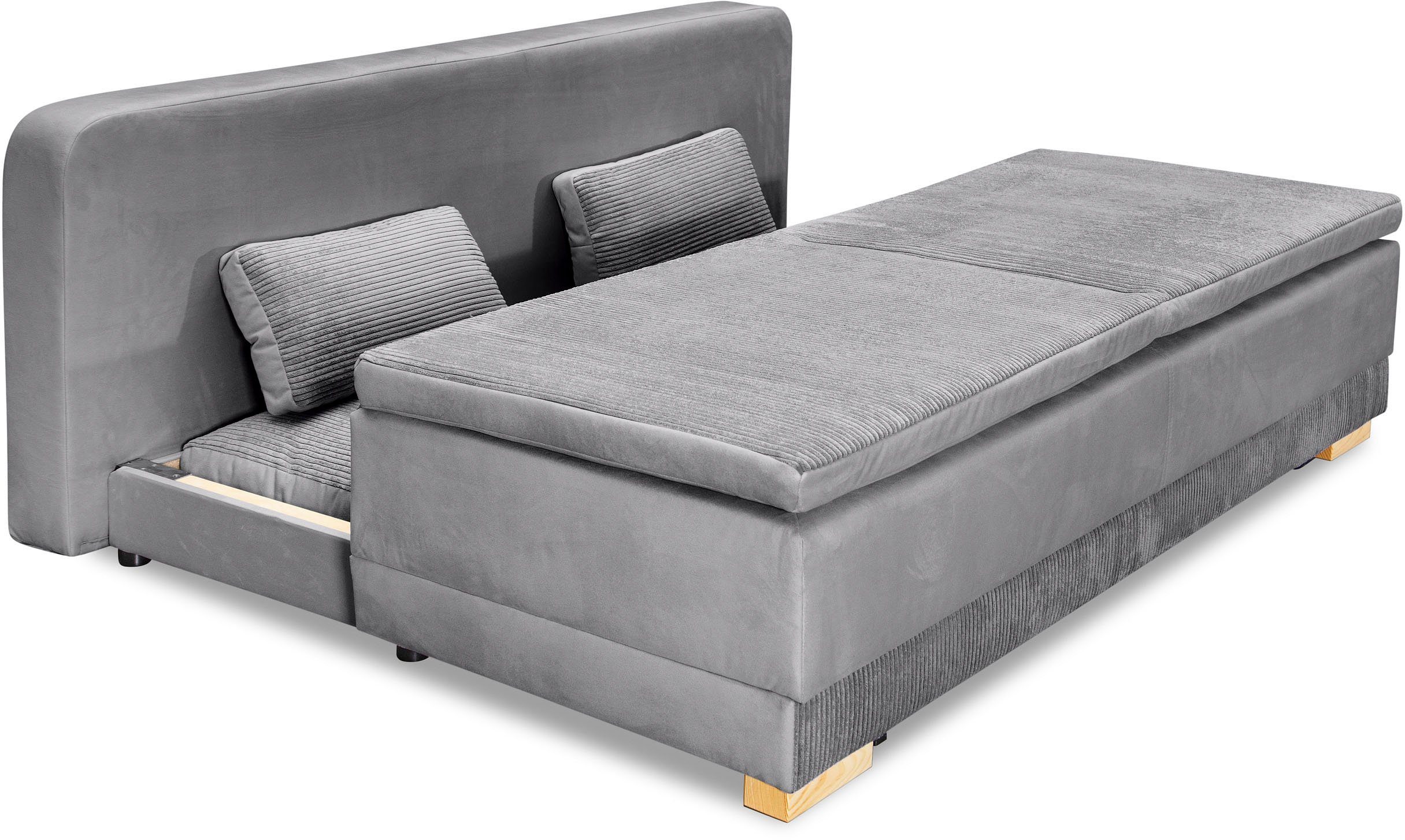 INOSIGN Schlafsofa Ben, mit Boxspringaufbau, Bettfunktion & Bettkasten, Dauerschlafsofa