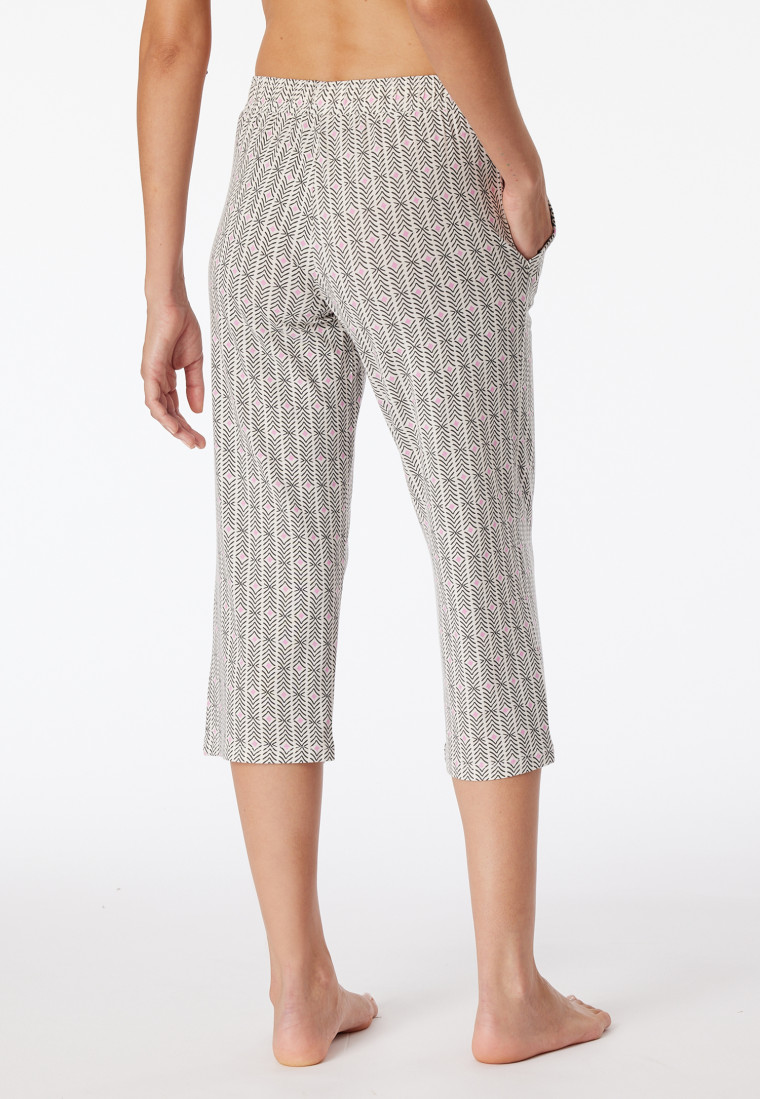 Loungehose 3/4-lang Modal Grafikprint multicolor - Mix+Relax