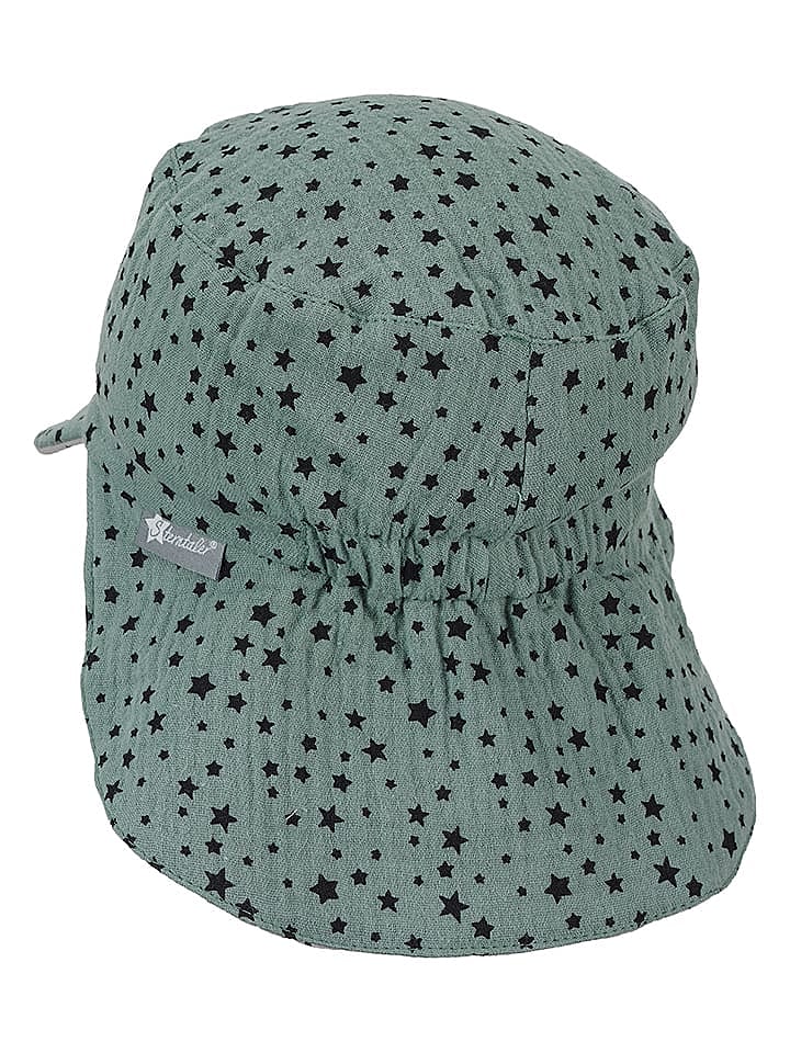 Sterntaler Wende-Nackenschutzcap in Grün - ungetragen! günstig kaufen 53 cm