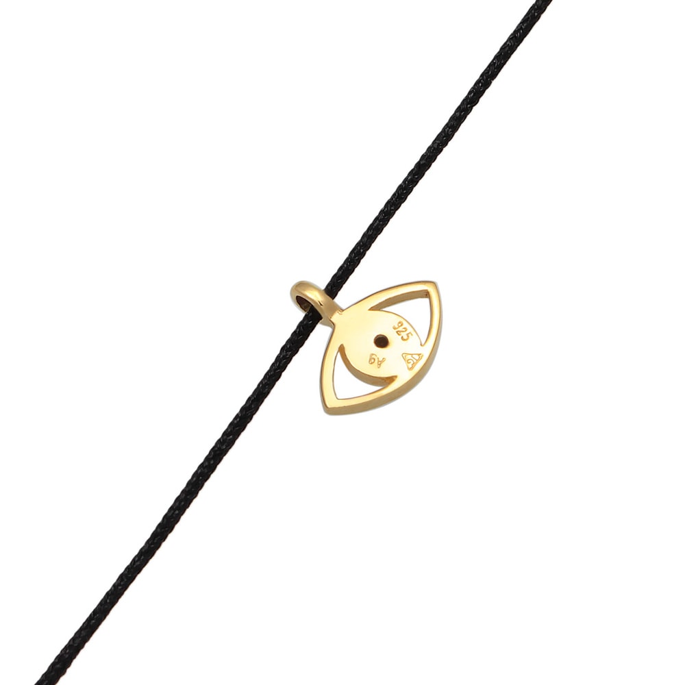 Elli Elli Collier Femmes Choker Evil Eye Pendentif avec cristal et textile en argent s collier