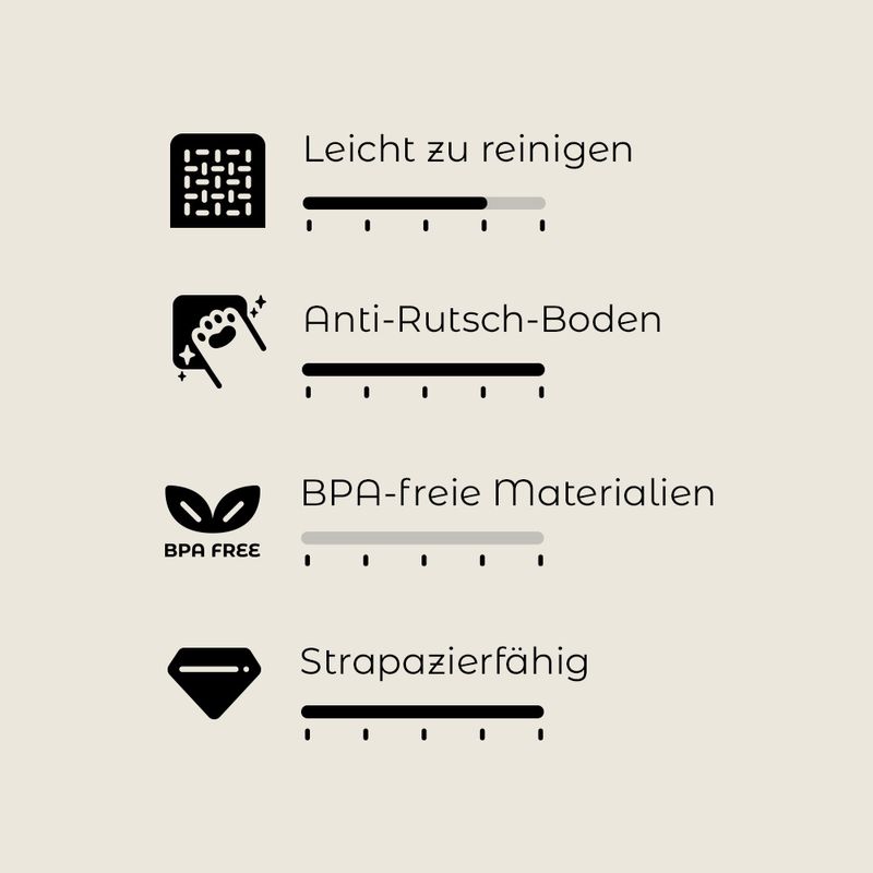 TIAKI Anti-Rutsch-Napf, transparent orange