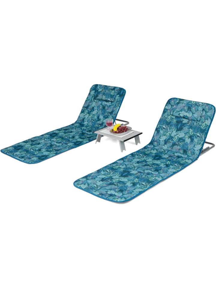 COSTWAY Strandmatte 2er Set in Türkis günstig kaufen onesize