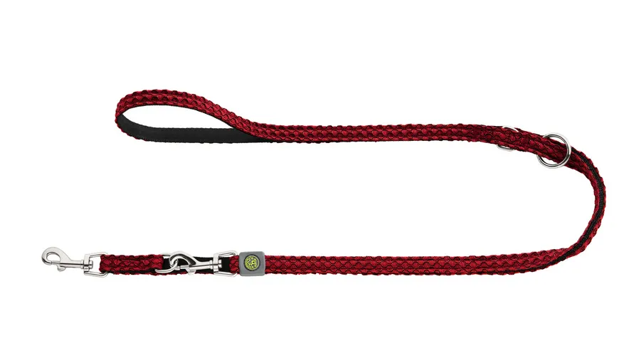 Hunter Verstellbare Führleine Hilo rot 15 mm / 200 cm