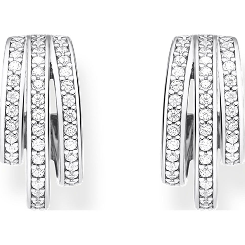 Thomas Sabo Créoles 925 Argent Boucles d'oreilles